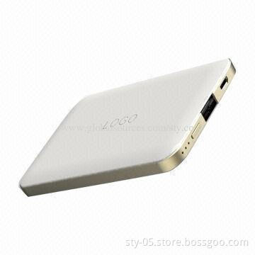 Super Thin Power Bank with 5,000mAh Capacity, Sized 121 x 72 x 9.5mm